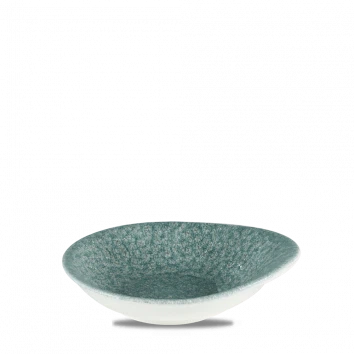 Raku Topaz Blue Round Round Dish 18.5X16.6cm 12/box