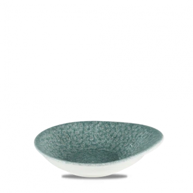 Raku Topaz Blue Round Round Dish 18.5X16.6cm 12/box