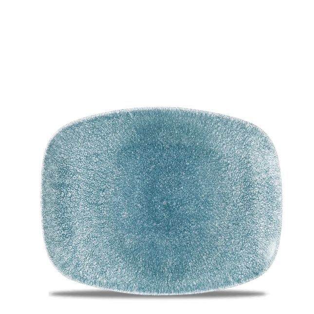 Raku Topaz Blue Chefs Oblong Plate 26.1 x 20.2cm 12/box