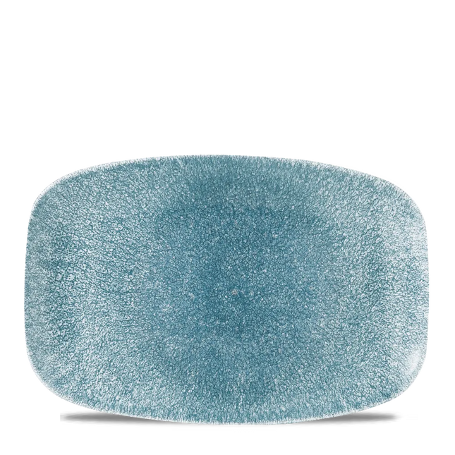 Raku Topaz Blue Oblong Chefs Plate 30 x 19.9cm 6/box