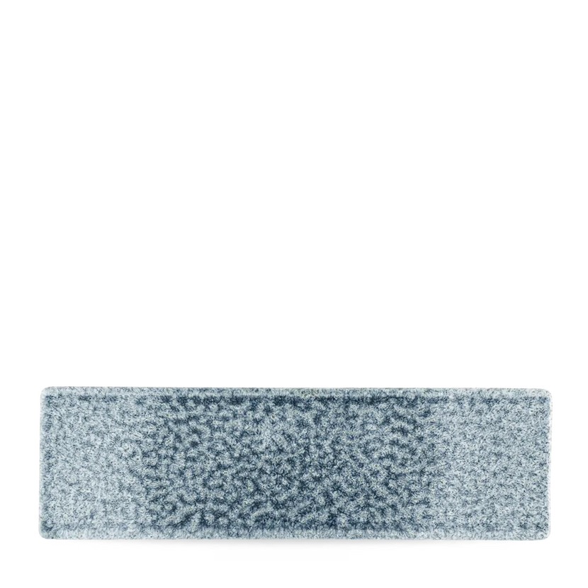 Raku Topaz Blue Oblong Plate 30X9cm 6/box