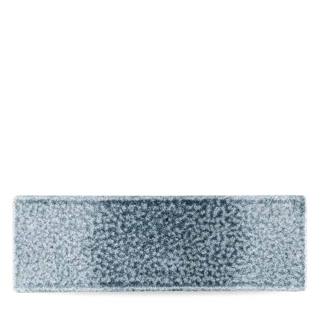 Raku Topaz Blue Oblong Plate 33X11cm 6/box