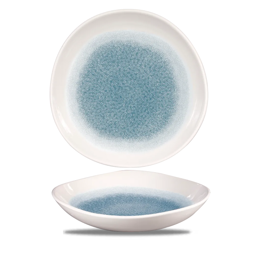 Raku Topaz Blue Round Trace Bowl 25.3cm 1100ML 12/box