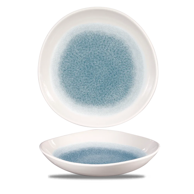 Raku Topaz Blue Round Trace Bowl 25.3cm 1100ML 12/box