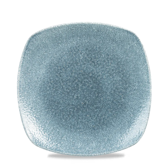 Raku Topaz Blue X Squared Square Plate 25cm 12/box