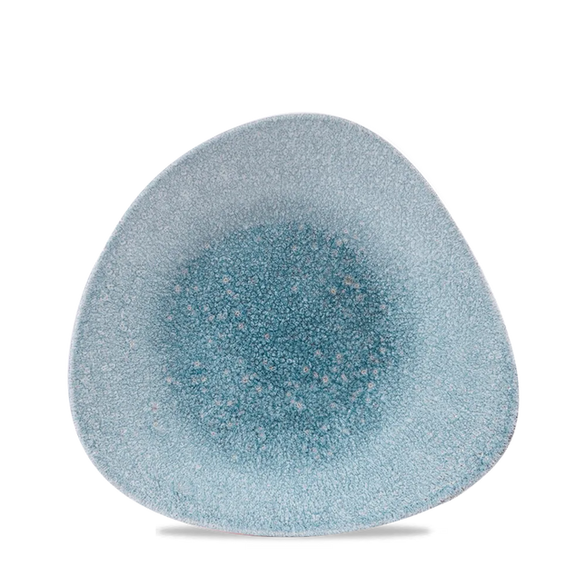 Raku Topaz Blue Triangle Shallow Bowl 21x21cm 410 ml 12/box