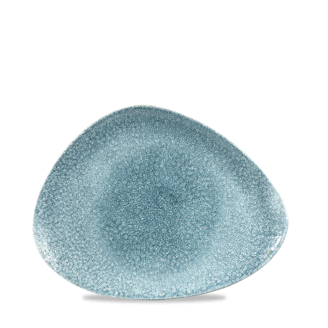 Raku Topaz Blue Triangle Chefs Plate 20 x 15cm 12/box