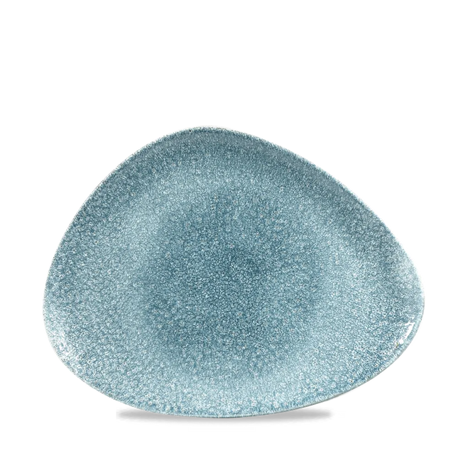Raku Topaz Blue Triangle Chefs Plate 26.5 x 20.5cm 12/box