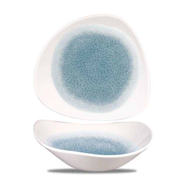 Raku Topaz Blue Lotus Bowl 23cm 12/box