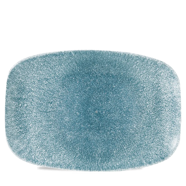 Raku Topaz Blue Oblong Platter 34.4 x 23.4cm 6/box