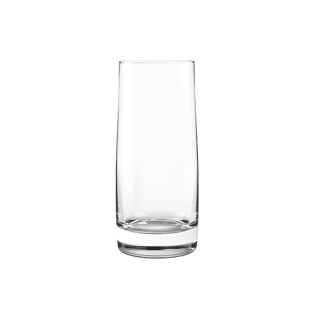 Een set van twaalf Stark Beverage glazen van 250 ml, gepresenteerd op een bar of gedekte tafel, geschikt voor horeca en catering.