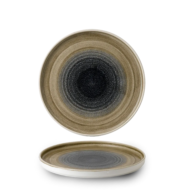 Aqueous Bayou Walled Plate 21cm 6/box