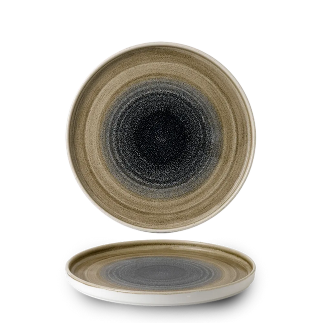 Aqueous Bayou Walled Plate 26cm 6/box