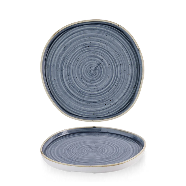 Stonecast Blueberry Organic Walled Plate 21cm 6/box