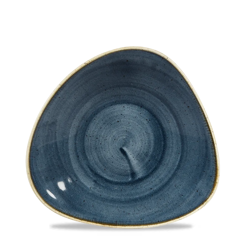 Stonecast Blueberry Triangle Shallow Bowl 21cm 12/box