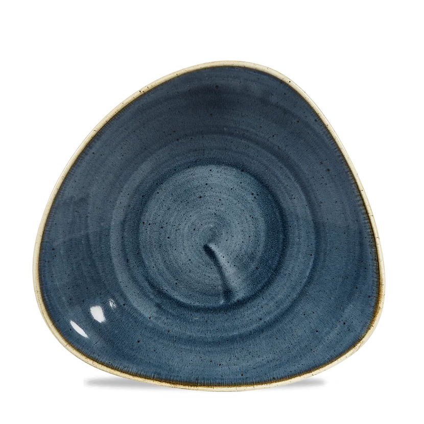 Stonecast Blueberry Triangle Shallow Bowl 27.2x26.7cm 12/box