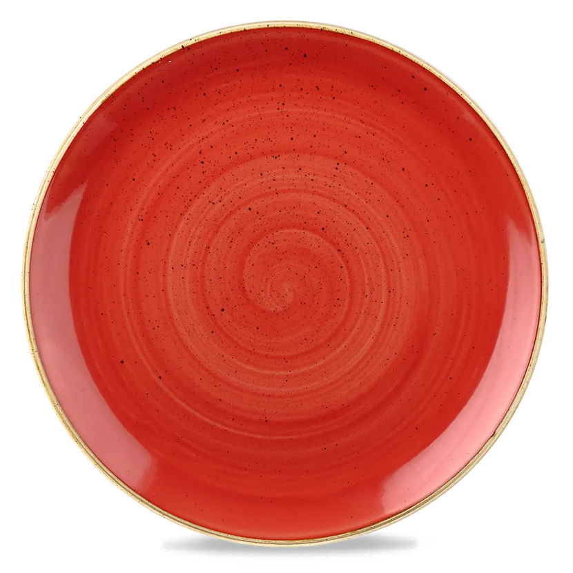 Stonecast Berry Red Coupe Evolve Plate 32.4cm 6/box