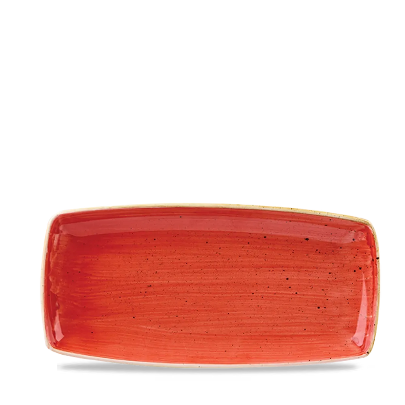 Stonecast Berry Red Oblong Plate 30cm 12/box