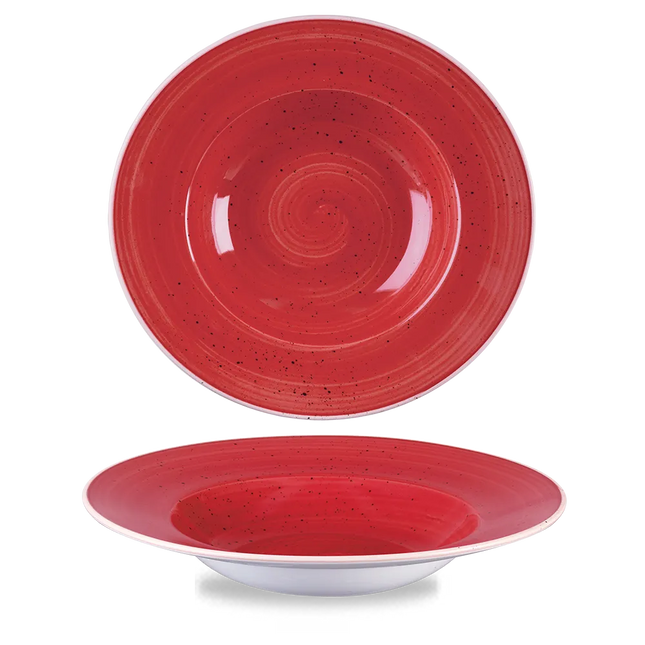 Stonecast Berry Red Profile Wide Rim Bowl L 28cm 12/box