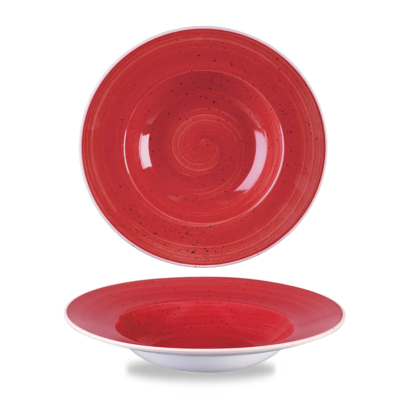 Stonecast Berry Red Profile Wide Rim Bowl Med 24cm 12/box