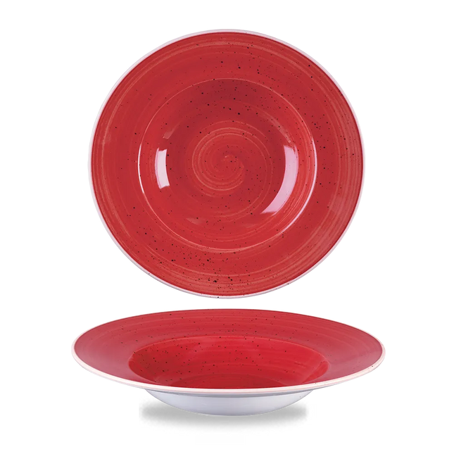 Stonecast Berry Red Profile Wide Rim Bowl Med 24cm 12/box
