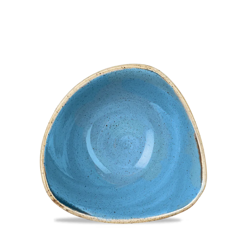 Stonecast Cornflower Blue Triangular Bowl 15cm 12/box