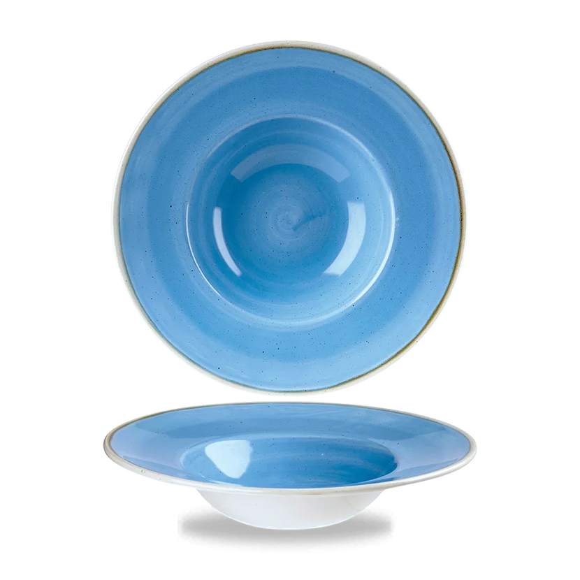 Cornflower Blue Profile Wide Rim Bowl M 24 cm 12/box