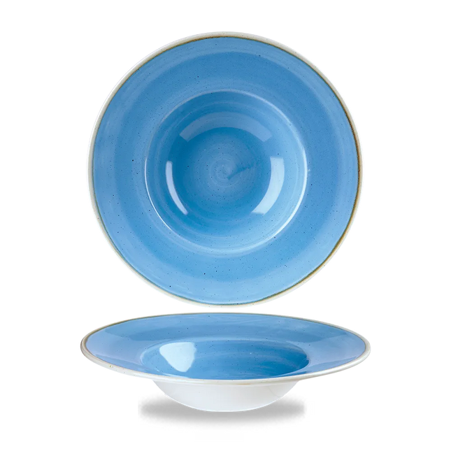 Cornflower Blue Profile Wide Rim Bowl M 24 cm 12/box