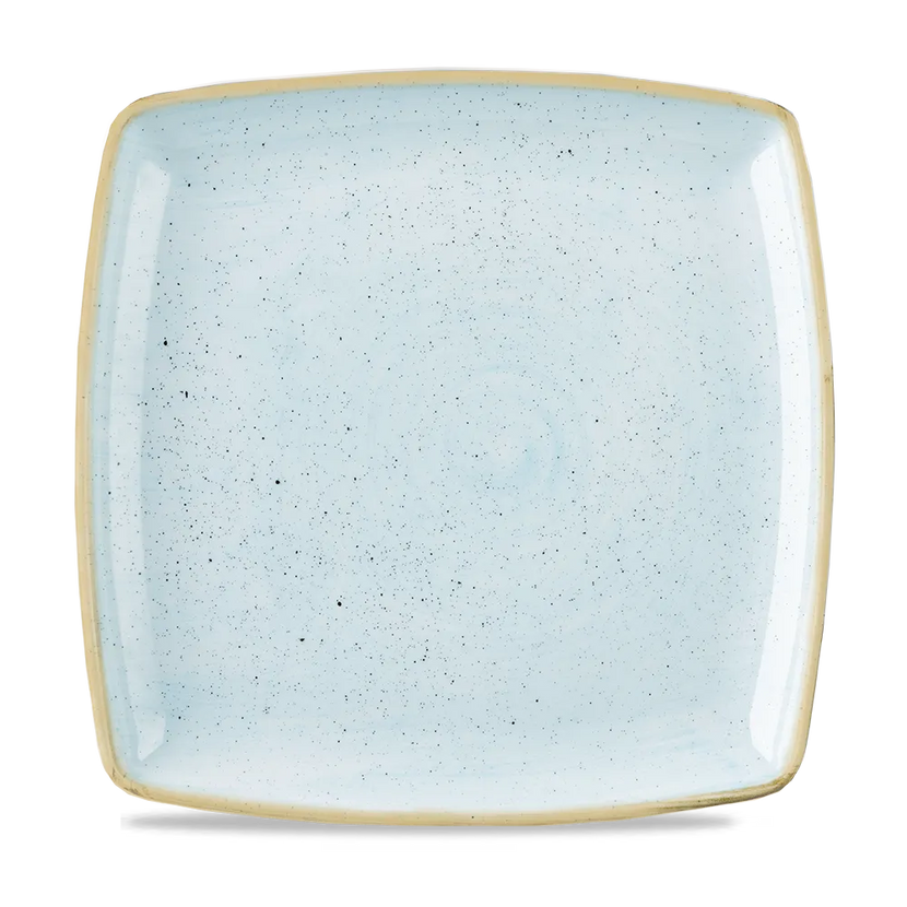 Stonecast Duck Egg Deep Square Plate 26cm 6/box