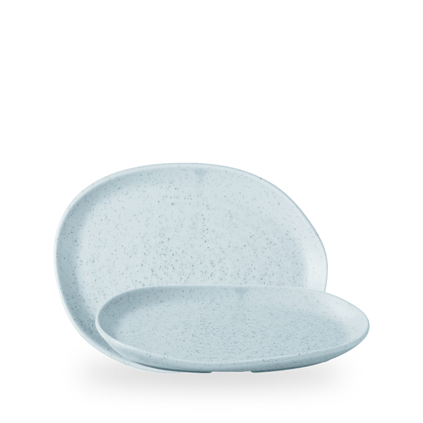 Churchill Stonecast Duck Egg Natural Organic Platter 26 x 20 cm – porseleinen serveerschaal – set van 6 – APS Glass & Bar Supply

