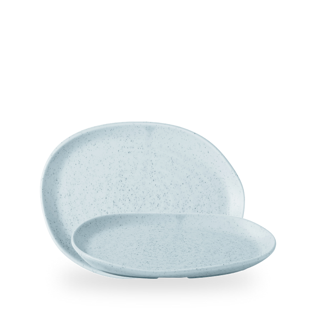 Churchill Stonecast Duck Egg Natural Organic Platter 26 x 20 cm – porseleinen serveerschaal – set van 6 – APS Glass & Bar Supply

