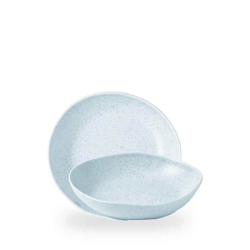 Churchill Stonecast Duck Egg Natural Organic Deep Bowl 22 cm – diepe porseleinen kom – set van 6 – APS Glass & Bar Supply