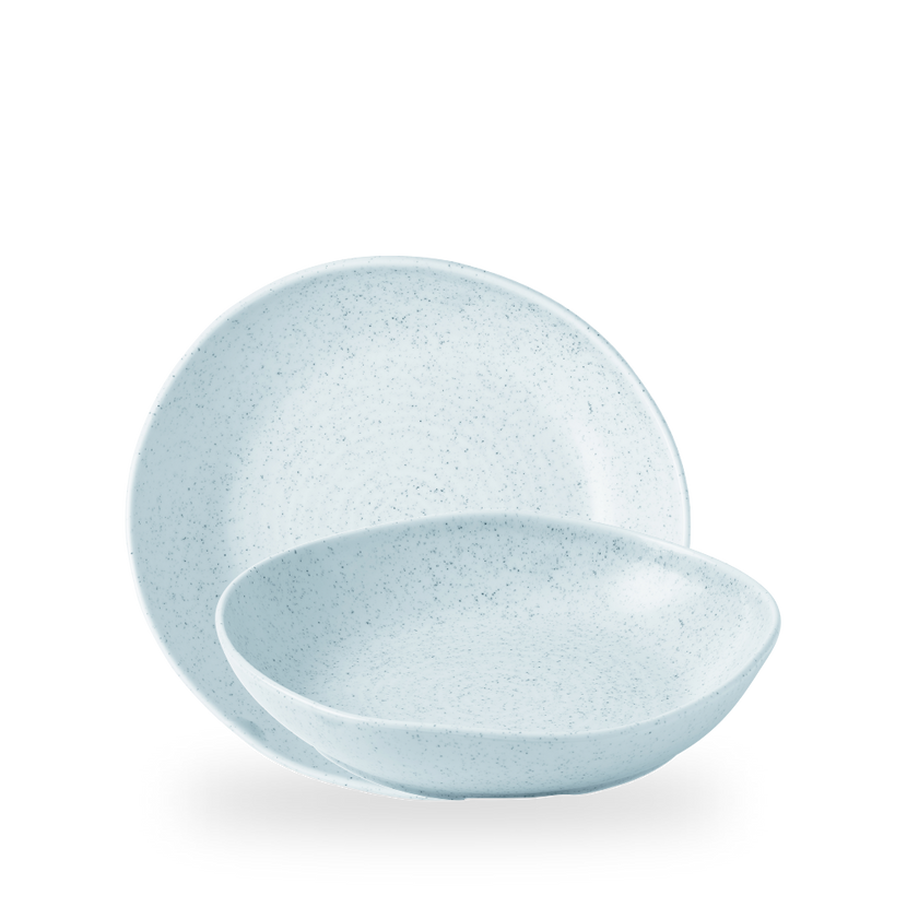 Churchill Stonecast Duck Egg Natural Organic Deep Bowl 25 cm – diepe porseleinen schaal – set van 6 – APS Glass & Bar Supply