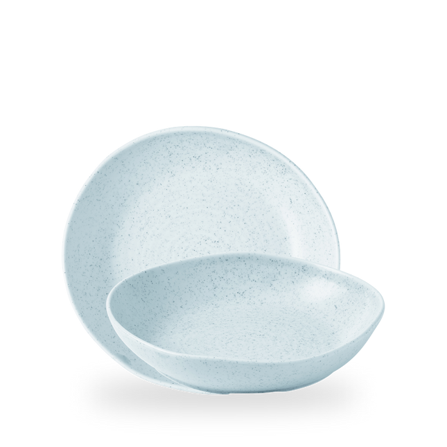 Churchill Stonecast Duck Egg Natural Organic Deep Bowl 25 cm – diepe porseleinen schaal – set van 6 – APS Glass & Bar Supply