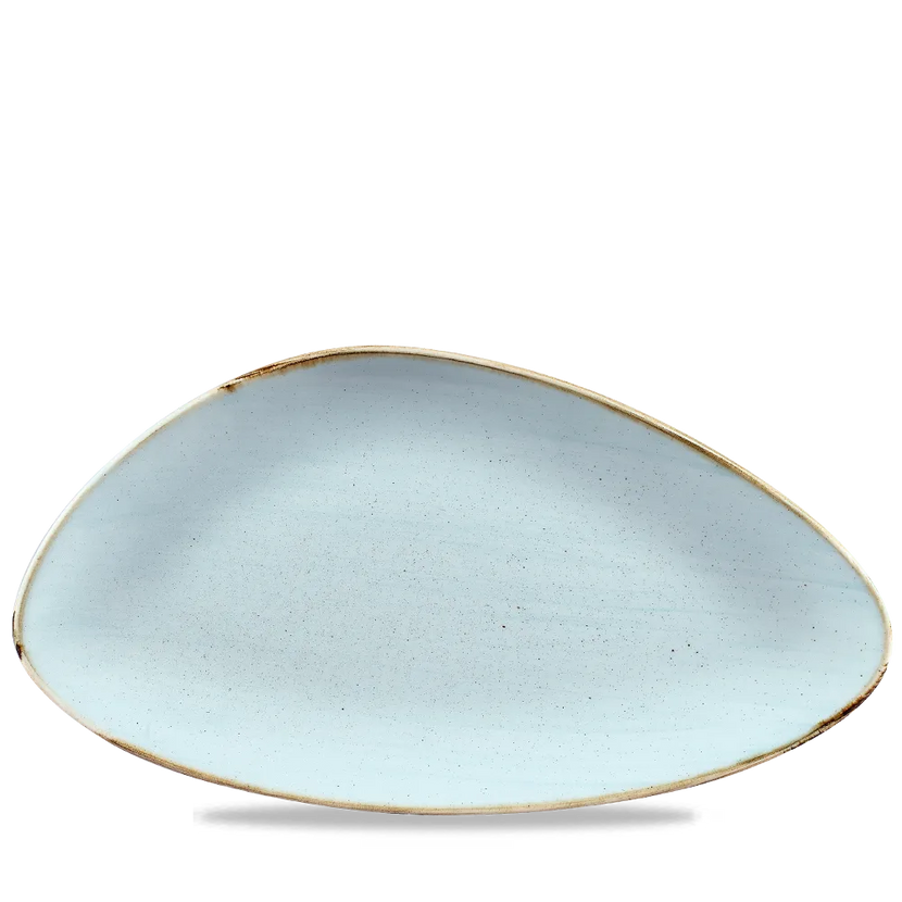 Stonecast Duck Egg Triangle Chefs Plate 35.6*18.8 cm 6/box