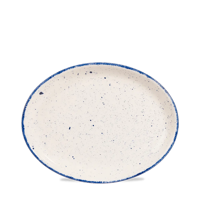 Stonecast Hints Indigo Oval Plate 25cm 12/box