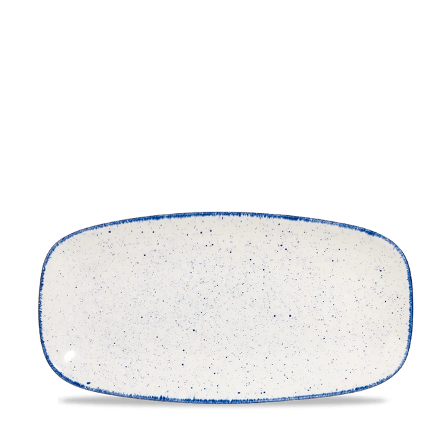 Hints Indigo Chefs Oblong Plate 29.8 x 15.3cm 12/box
