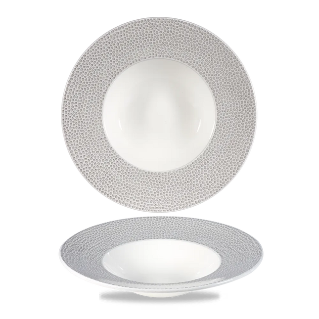 Isla Spinwash Shale Gray Wide Rim Bowl 24cm 12/box