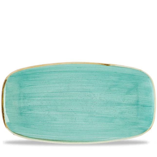 Stonecast Mint Chefs Oblong Plate 35.5x18.9cm 6/box