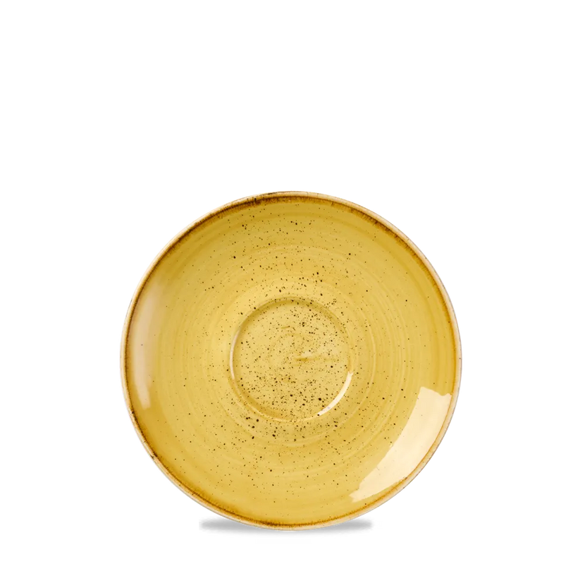 Stonecast Mustard Cappuccino Saucer 15.6cm 12/box