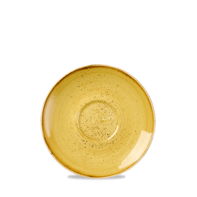 Stonecast Mustard Cappuccino Saucer 15.6cm 12/box
