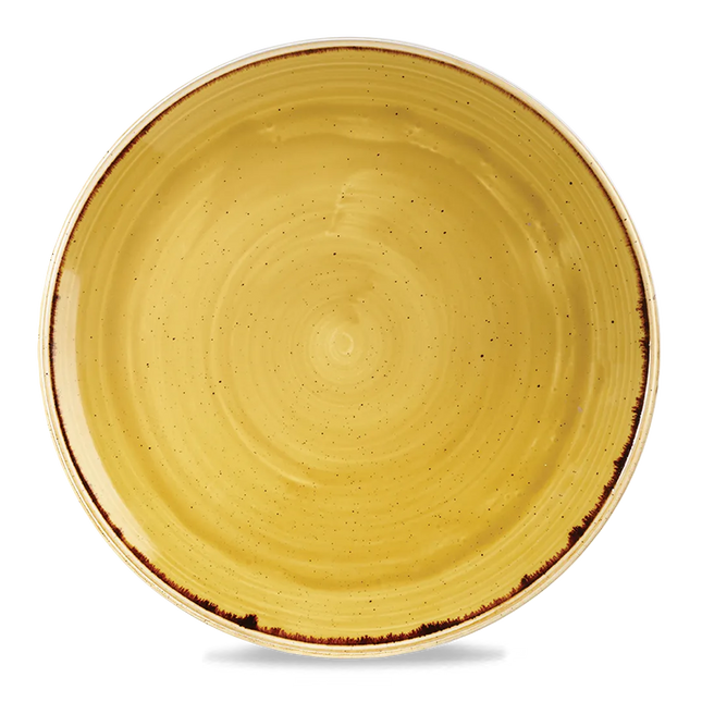 Stonecast Mustard Coupe Evolve Plate 32.4cm 6/box