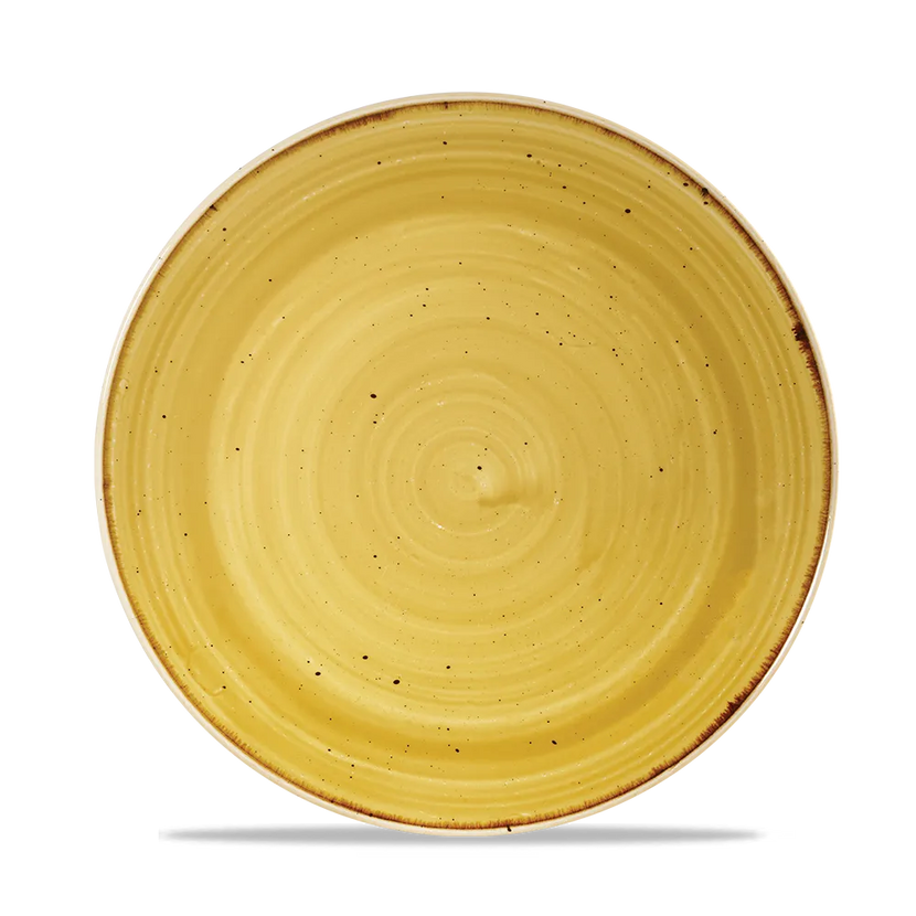 Stonecast Mustard Evolve Coupe Plate 22cm 12/box