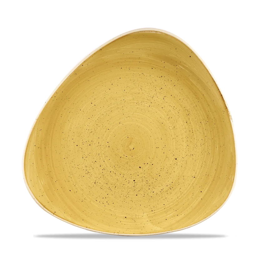 Stonecast Mustard Lotus Plate 26.5cm 12/box