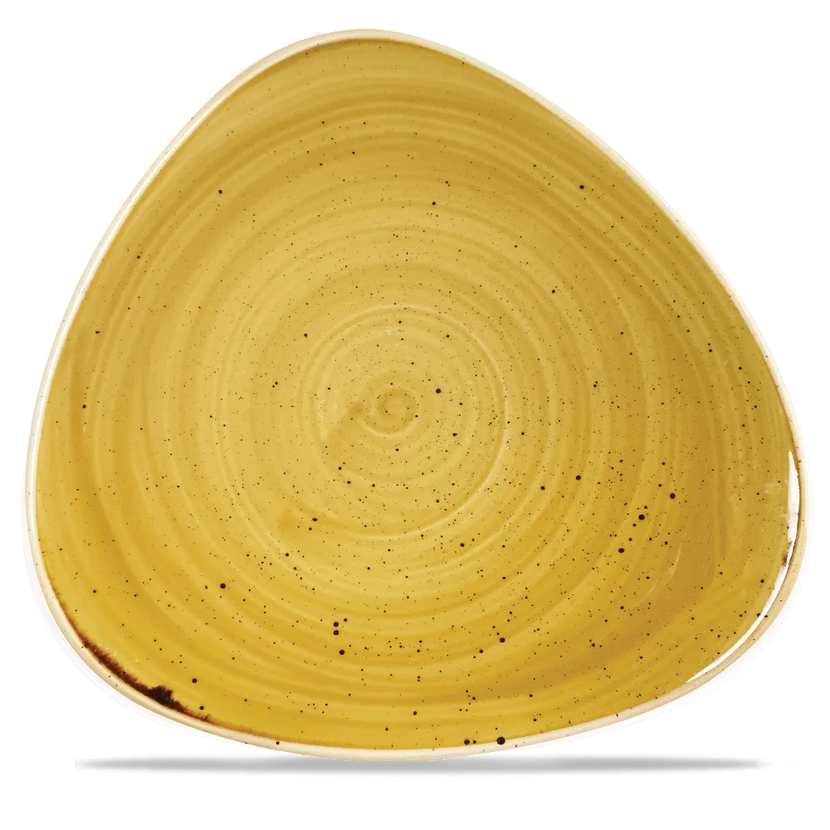 Stonecast Mustard Lotus Plate 30cm 6/box