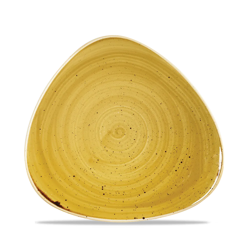 Stonecast Mustard Lotus Plate 18cm 12/box