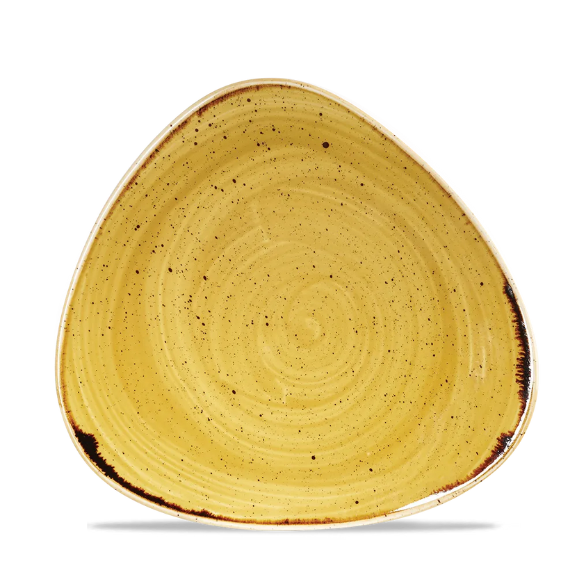 Stonecast Mustard Lotus Plate 23cm 12/box