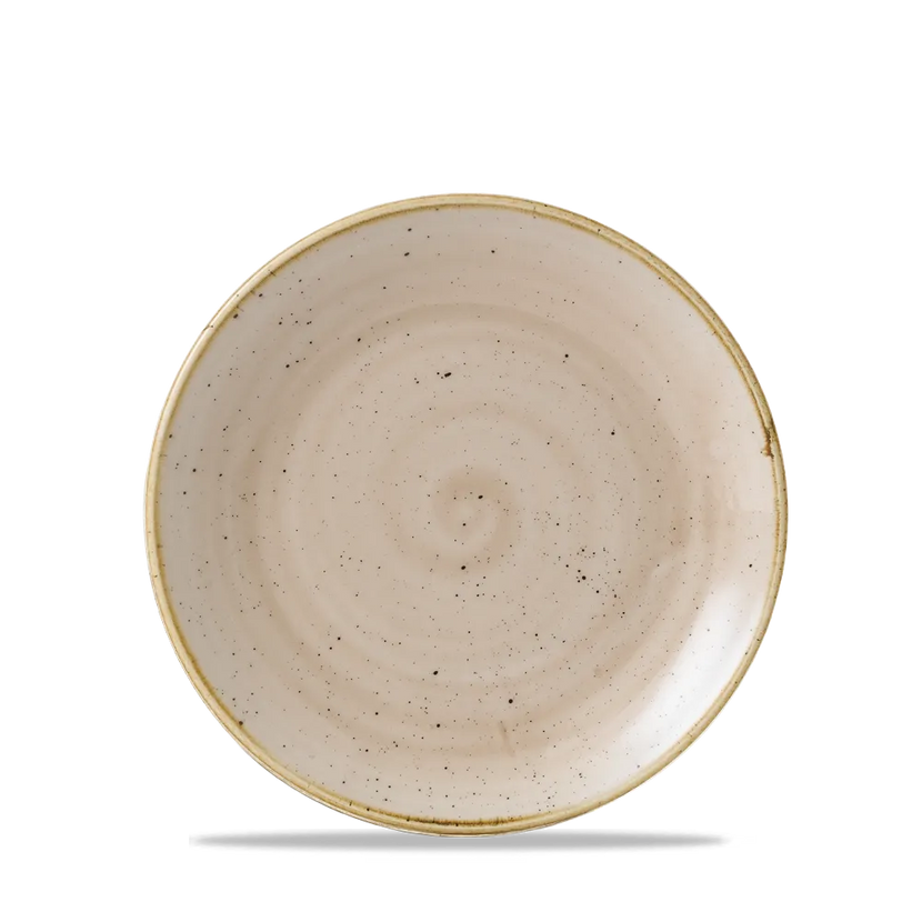 Stonecast Nutmeg Cream Evolve Coupe Plate 17cm 12/box