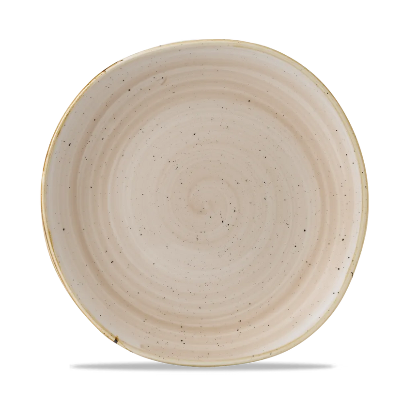 Stonecast Nutmeg Cream Round Trace Plate 26.4cm 12/box