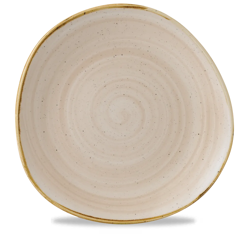 Stonecast Nutmeg Cream Round Trace Plate 28.6cm 12/box